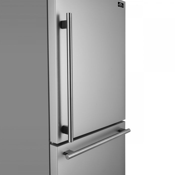 Refrigerateur Milano Espresso de 31 po avec congelateur inferieur, acier inoxydable, 17,2 pi³ – FFFFD1785-31S