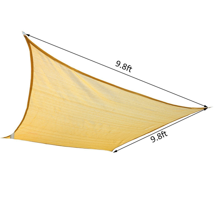 Voile D'ombrage Carre 3 X 3 M Polyethylene Haute Densite Resistant Aux Uv Coloris Sable