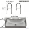 MultiSINK 45 in. Dual Mounted 3-Level Workstation Kitchen Sink, Faucets,Glass Rinser,Stainless Steel- J-WP31 Laundry Combo | Evier poste de travail MultiSINK 45 po, double pose, 3 niveaux, robinets, rince-verre, inox - J-WP31