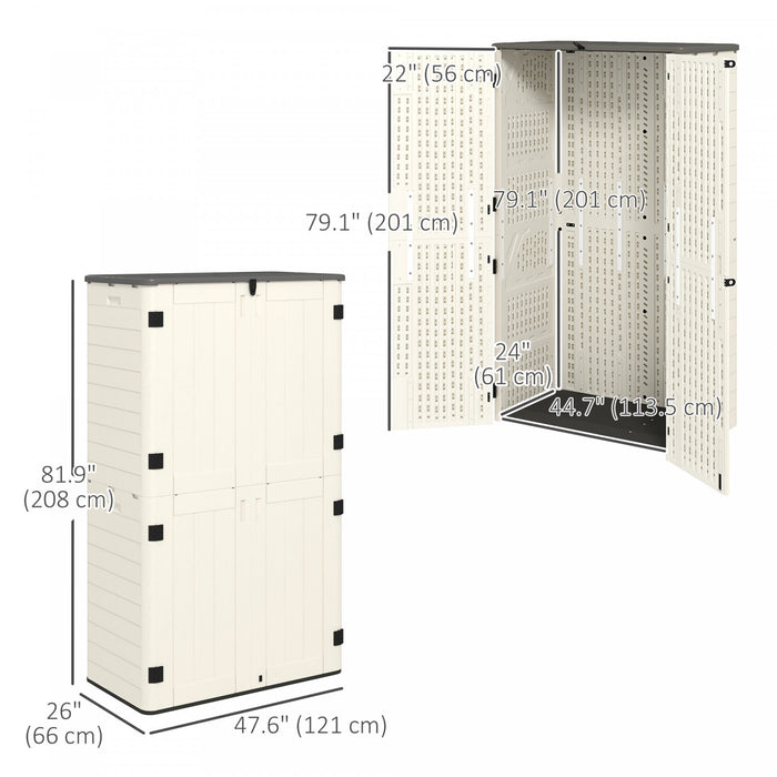 Outsunny Armoire De Rangement De 368 Gallons Avec Portes Verrouillables