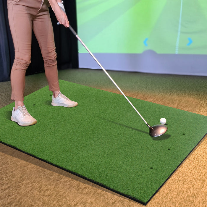 Costway 5 X 4 Ft Golf Frappant Mat Artificiel Interieur Exterieur Turf Golf Entrainement Mat 25 Mm
