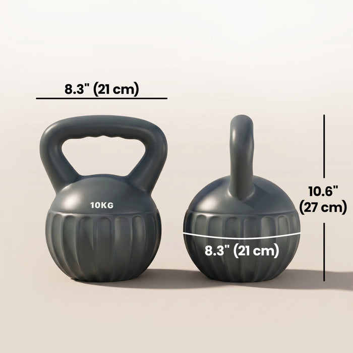 Kettlebell Soozier, 10 kg (22 lbs) avec Poignee Antiderapante