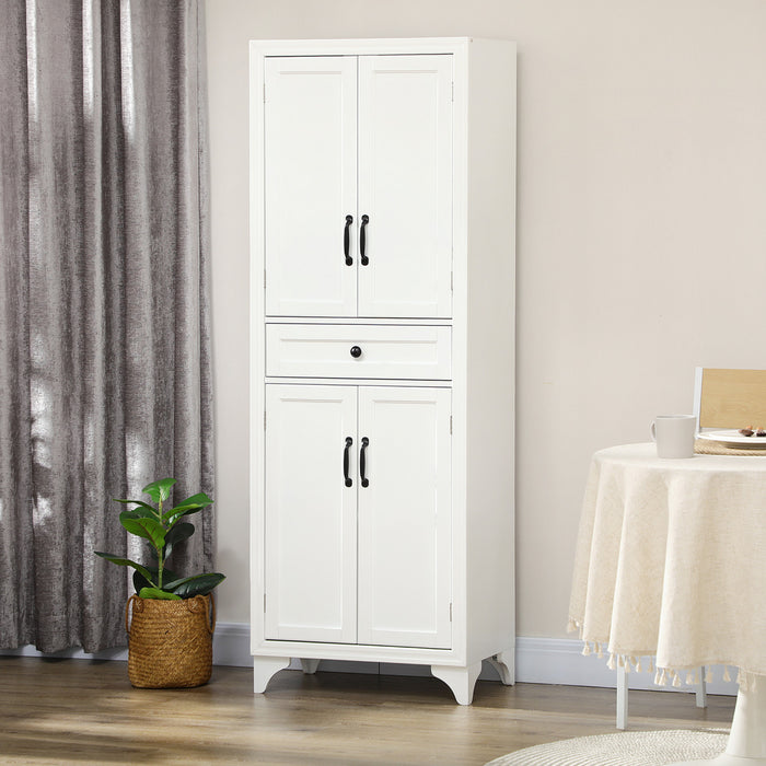 HOMCOM Armoire de rangement de cuisine 67\" avec portes et etageres