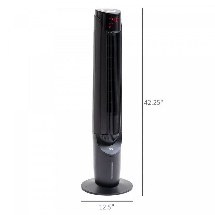 Homcom Ventilateur Tour De 42.25\" Avec 4 Modes Et 3 Vitesses