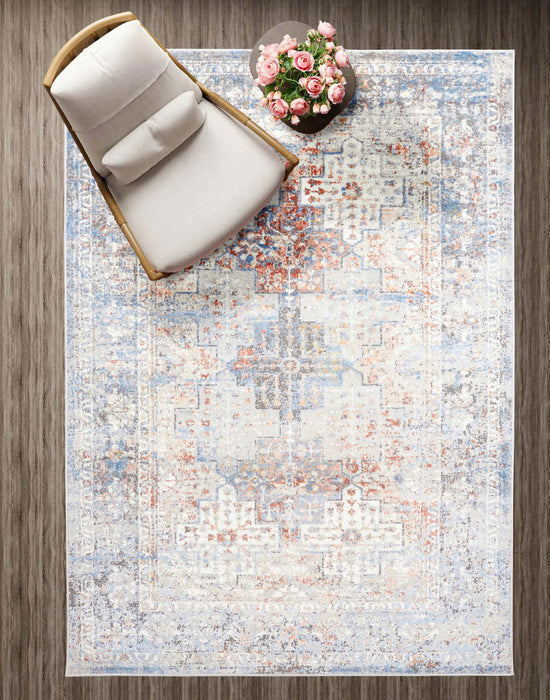 Tapis Traditionnel Leila 5'0\" x 8'0\" en Ivoire