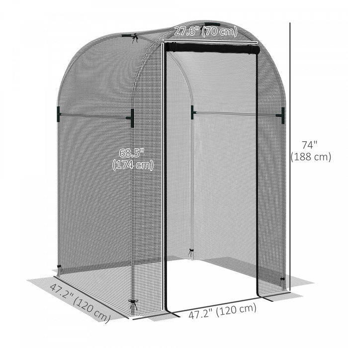 Outsunny Cage De Culture, Tente De Protection Des Plantes De 4' X 4', Noir