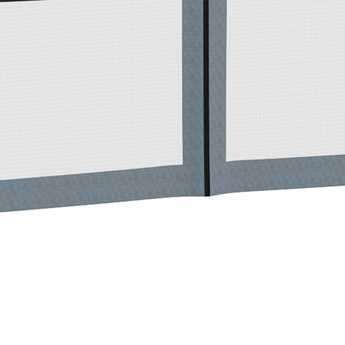 Outsunny Moustiquaire De Rechange Pour Gazebo 10' X 10' Murs D'ecran Pour Auvent Avec Fermetures Eclair Pour Les Fetes Et Activites De Plein Air, Noir