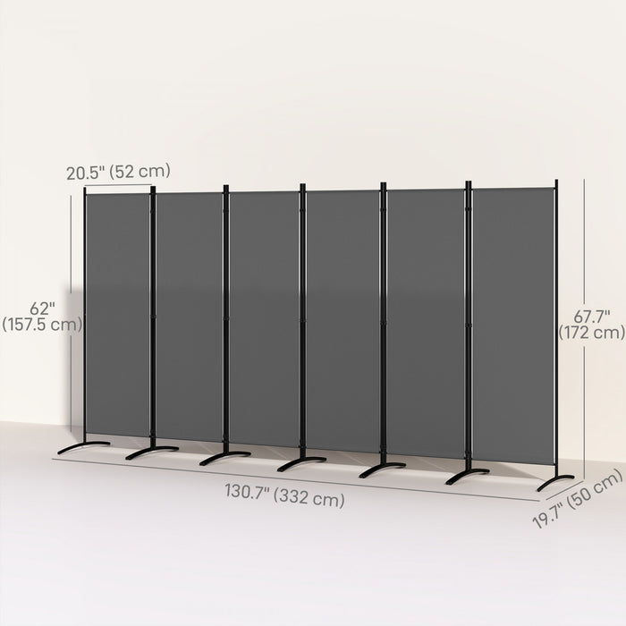 Outsunny Paravent Exterieur 6 Panneaux avec Protection UV30+