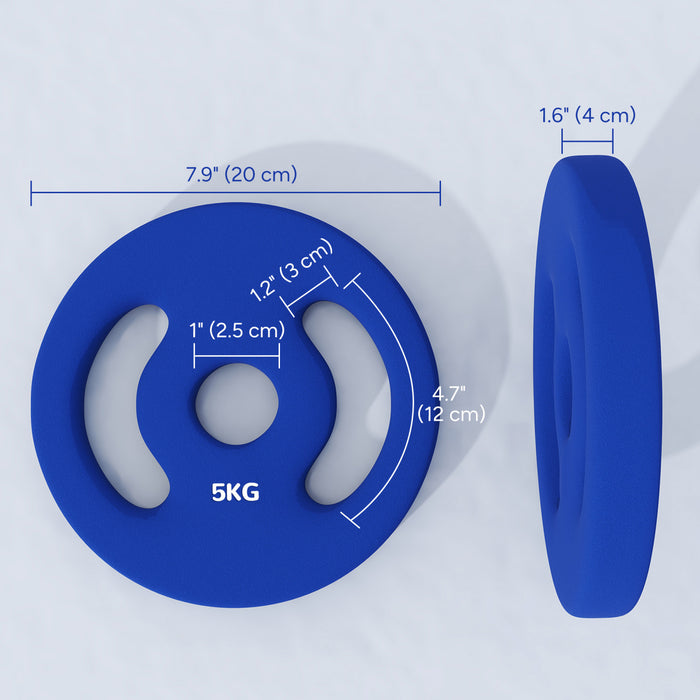Soozier Plaques De Poids Standard Avec Poignees Faciles A Saisir, 2 X 11 Lb