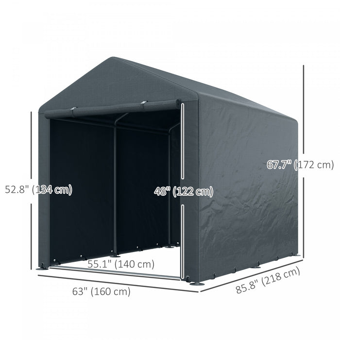 Outsunny Tente De Rangement, Abri Exterieur Portable, Gris Fonce