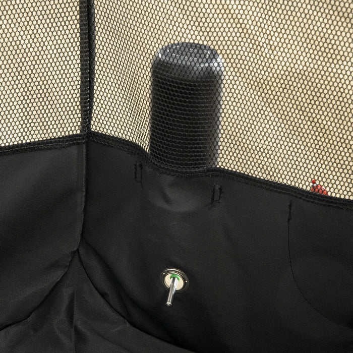 Pawhut Parc Pliable Pour Animaux D'interieur/exterieur, Parc D'exercice Portable Avec Pochette De Rangement, Sac De Transport, Pour Petits Chiens, Chats, Lapins, Cochons D'inde, Φ43.3\" X 27.6\".