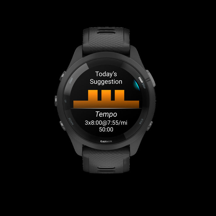 Garmin Forerunner® 265 Montre Gps Intelligente - Suivi De Fitness Avec Gps Multi-bande - Noir