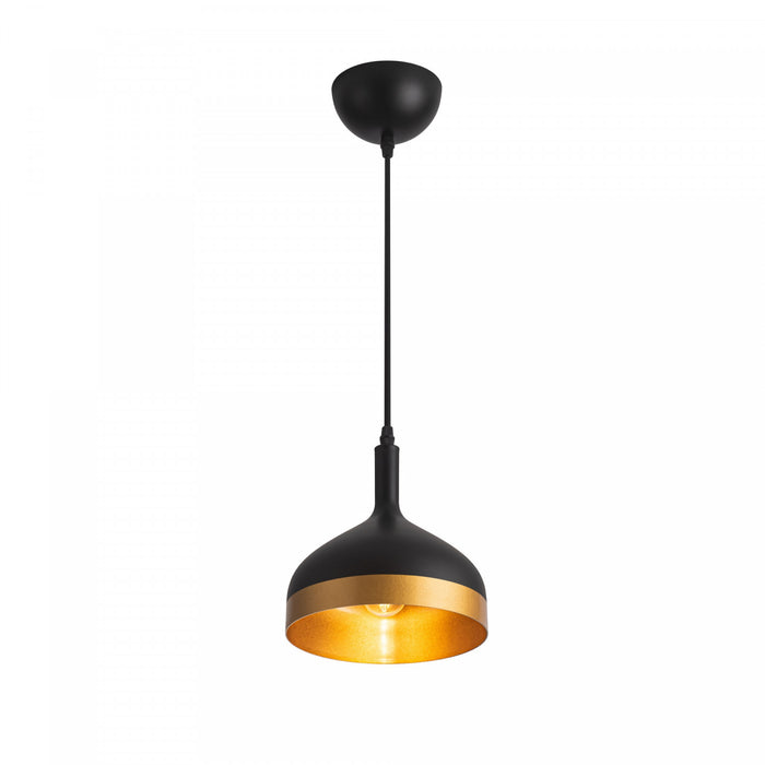 Luminaire suspendu de la collection Dash de 8 po - noir et doré