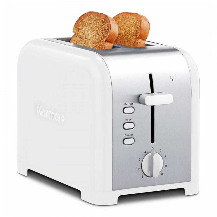 Grille-pain Kenmore blanc à 2 tranches - KKTS2SW