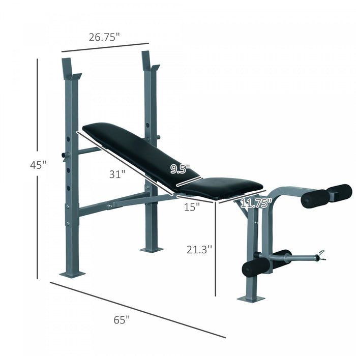 Banc De Musculation Fitness Entrainement Complet Dossier Reglable Curler
