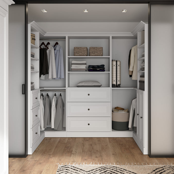 Organisateur de pièce-penderie en forme de U Versatile de Bestar de 108 po (L) - blanc