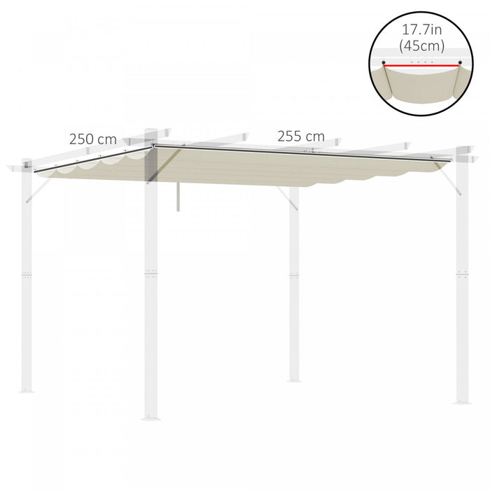 Outsunny Toit De Rechange Pour Pergola De 9.8' X 9.8', Blanc Creme