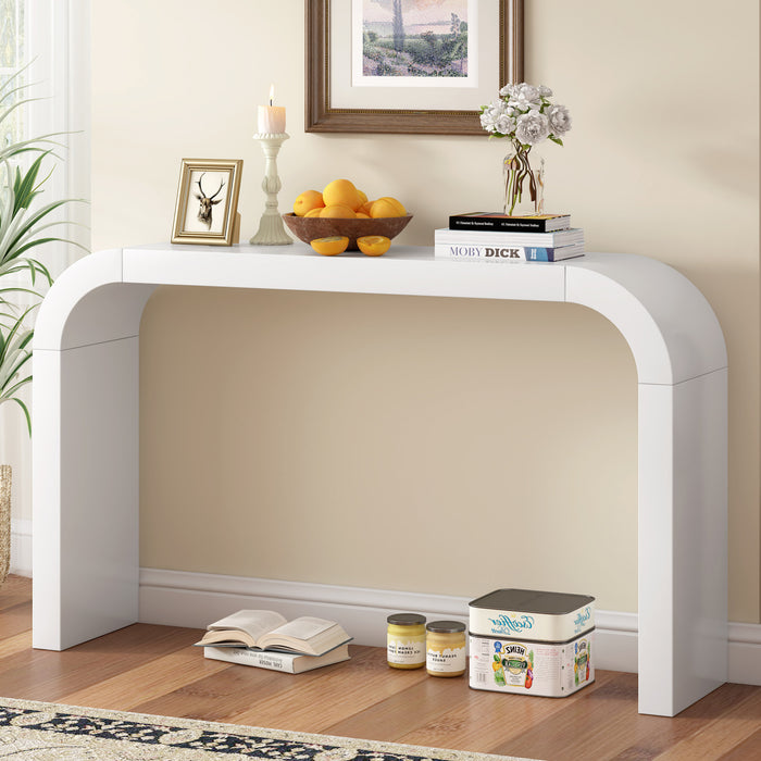 Olivia Table Console Moderne Minimaliste au Design Elegant, Noir
