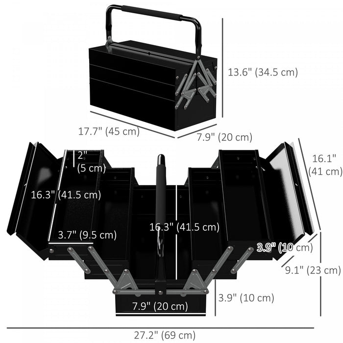 Durhand Boite A Outils, Coffre A Outils Portable En Acier Avec Poignee