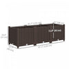 Outsunny Lit De Jardin Avec Trous De Drainage, 47.2\" X 15,7\" X 14,6\", Brun