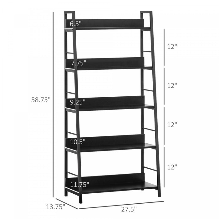 HOMCOM Bibliotheque Moderne 5 Niveaux Metal Bois