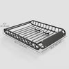 Soozier Roof Rack Cargo Carrier Basket, 150LBS Heavy Duty Roof Basket, 46" x 36" x 4.5" Rooftop Cargo Carrier for SUV, Truck, Car, Top Luggage Storage Holder for Travel, Camping