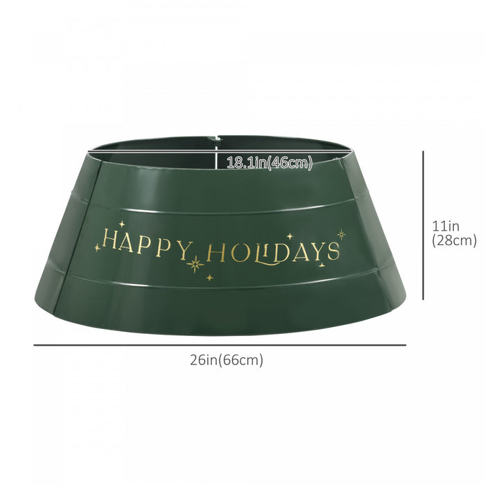 Homcom Collier De Sapin De Noel 26\", Housse De Support Pour Sapin, Vert