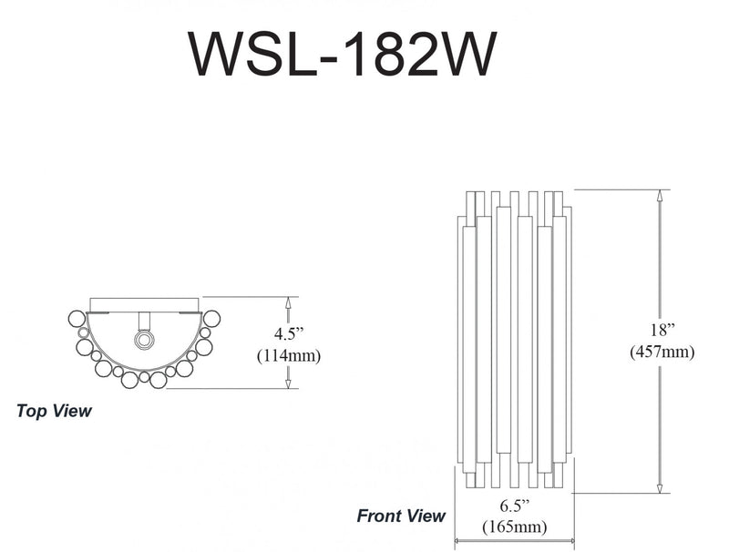 Grande applique murale Weslyn de Dainolite avec fini noir mat et 2 ampoules