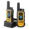 2 Dewalt Dxfrs800 Talkies Walkie Plus Earpieces - 2 Watt, Heavy Duty, 22 Channel Long Range Two Way Radios
