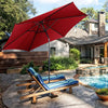 Costway 10ft Patio Umbrella Outdoor W/ 59 LBS Heavy-Duty Round Umbrella Stand