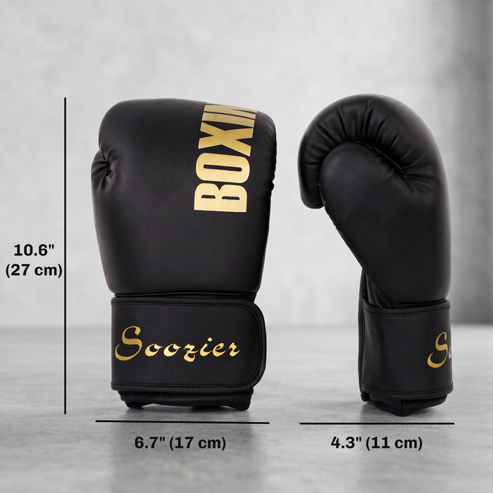 Soozier gants de boxe d’entrainement respirants 12 oz pour Muay Thai et MMA