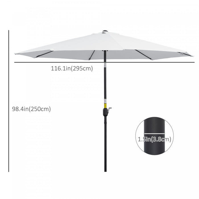 Outsunny Parasol De Marche Outsunny 10' X 8' Avec Manivelle Et Inclinaison