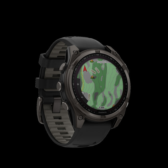  Carbon Gray Dlc Titanium With Black/pebble Gray Silicone Band