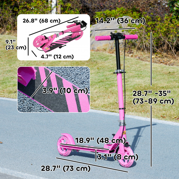 Qaba Trottinette Pour Enfants 3-6 Ans, Trottinettes Avec Roues Lumineuses