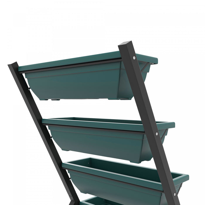 Outsunny Jardiniere Verticale Sureleve A 5 Niveaux Bac A Plantes Avec Trous De Drainage Pour Patio Balcon Exterieur Et Interieur