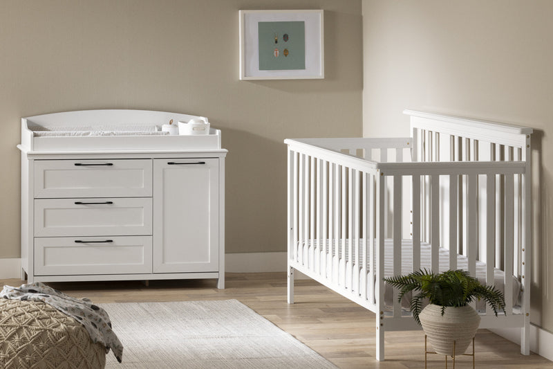 Daisie Table A Langer Avec Pourtour Amovible - Blanc Solide