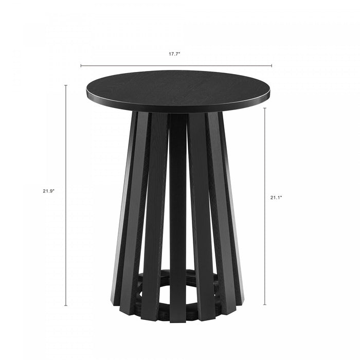 Table d’appoint Layla style scandinave moderne en noir – Lot de 2