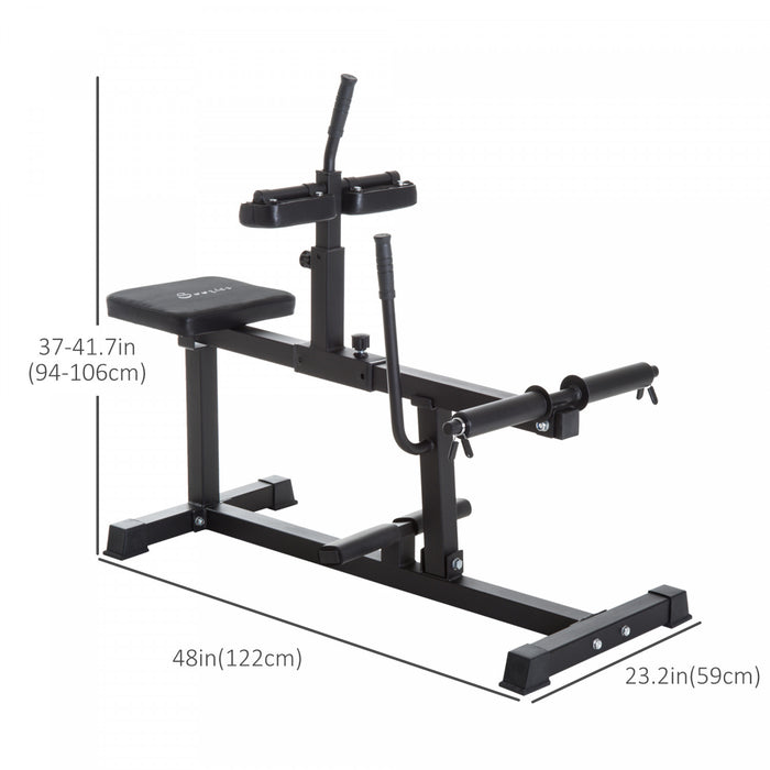 Soozier Machine De Presse De Jambe En Acier Machine D'elevation Assise Noir