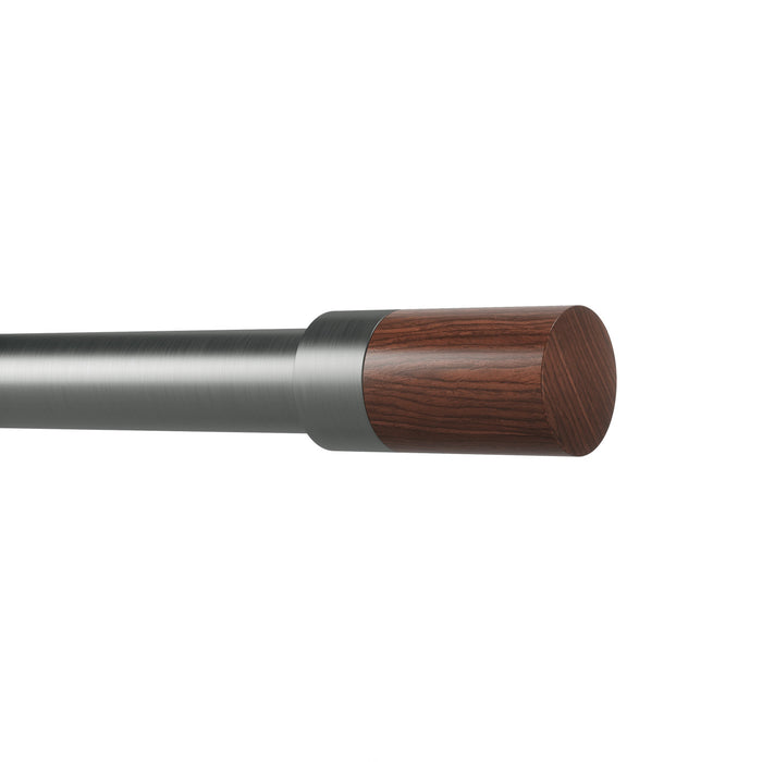  Tringle à rideaux extensible Blok de Umbra gris métallisé de 1 po - 72 po à 144 po