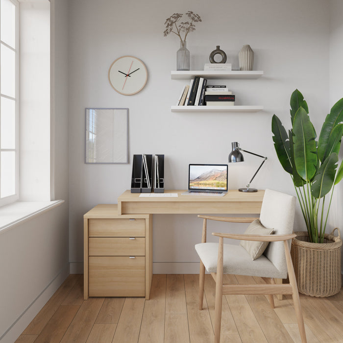 Surface de travail reversible Chrono, chene blond naturel