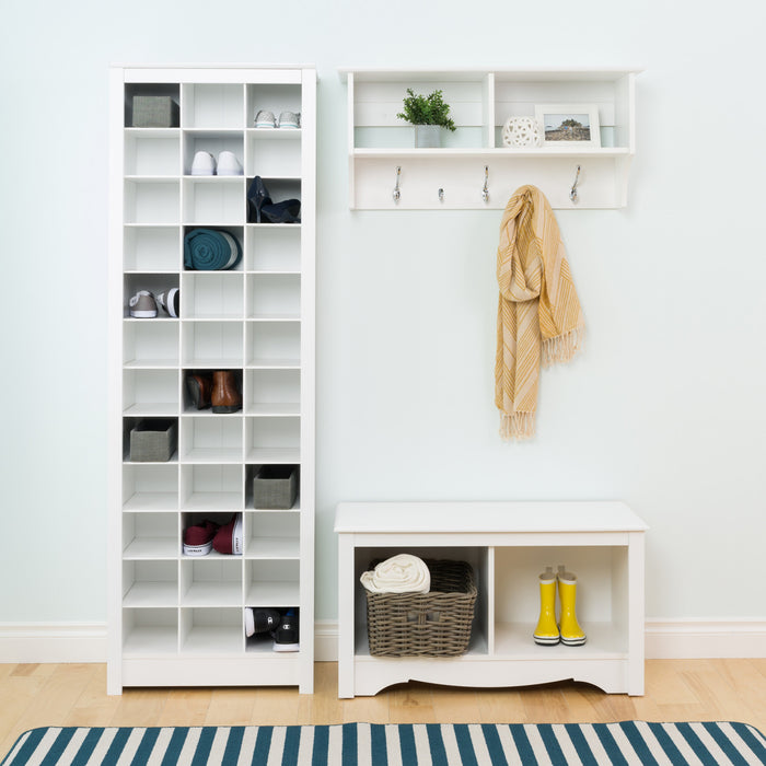 Support de rangement pour 36 paires de chaussures - blanc