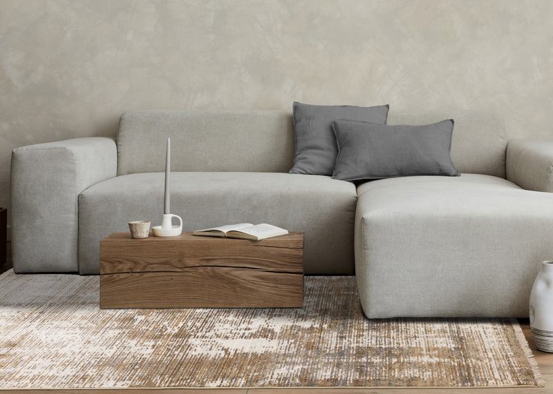 Tapis Sydney brun creme gris vieilli, 7'10\" x 10'2\"