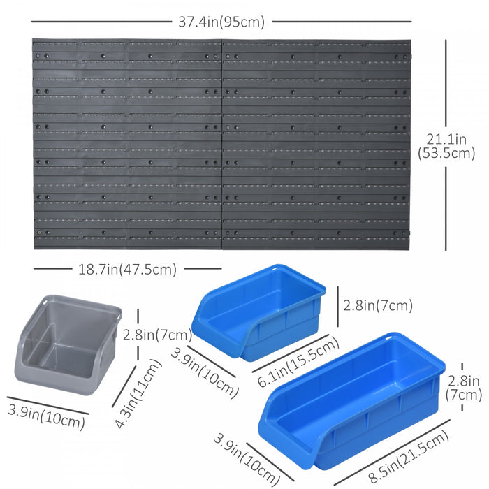 Durhand Ensemble De Rangement D'outils Bleu