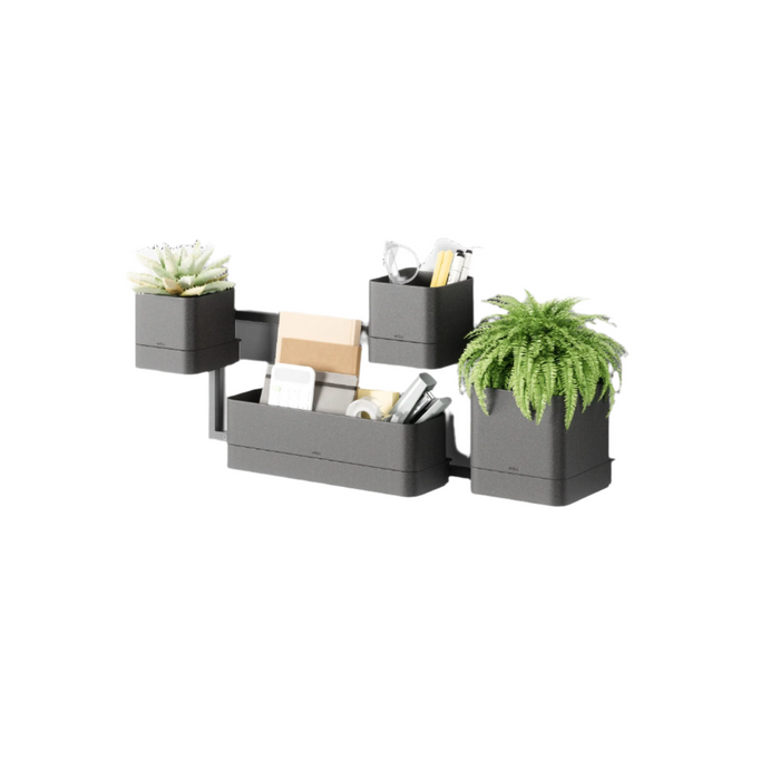 Jardinière murale Cubiko de Umbra - noire