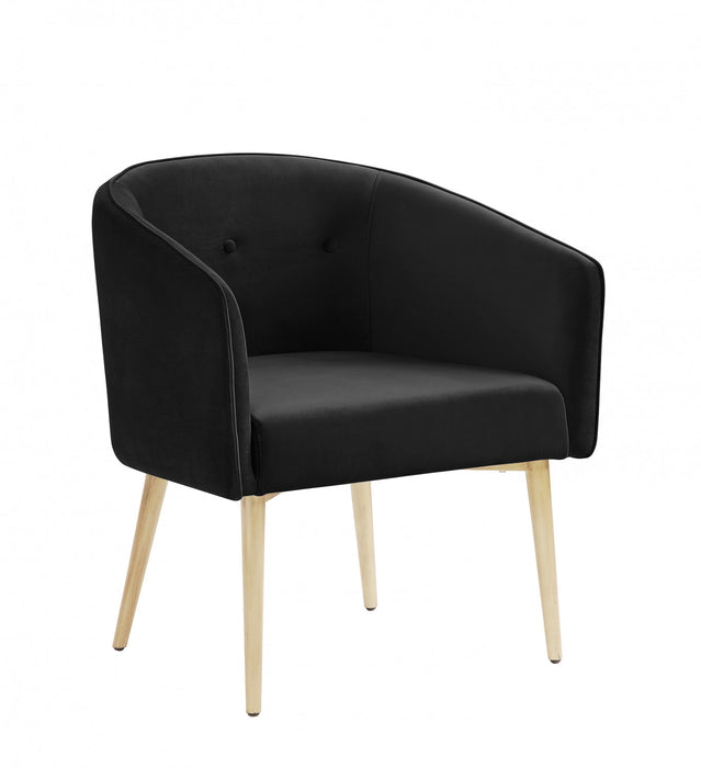 Chaise D'appoint Velma En Velours Noir