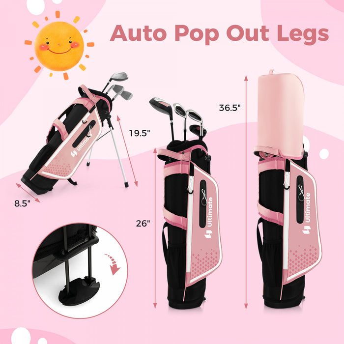 Ultimate Kids Golf Practice Set Junior Complete Golf Club Set Pour Enfants Ages De 8 A 10 Ans