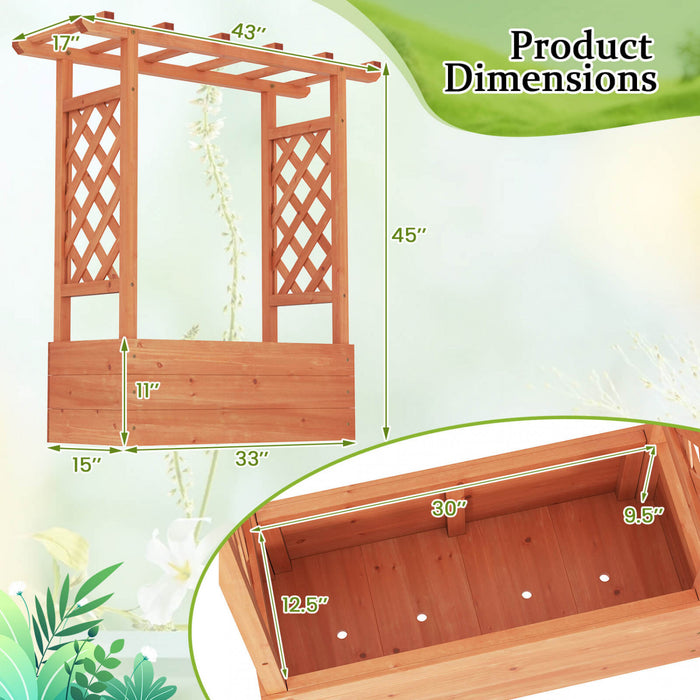 Costway 2 Pcs Lit De Jardin Eleve Avec Trellis Et Toit Suspendu Drainage Eleve Planter Boite
