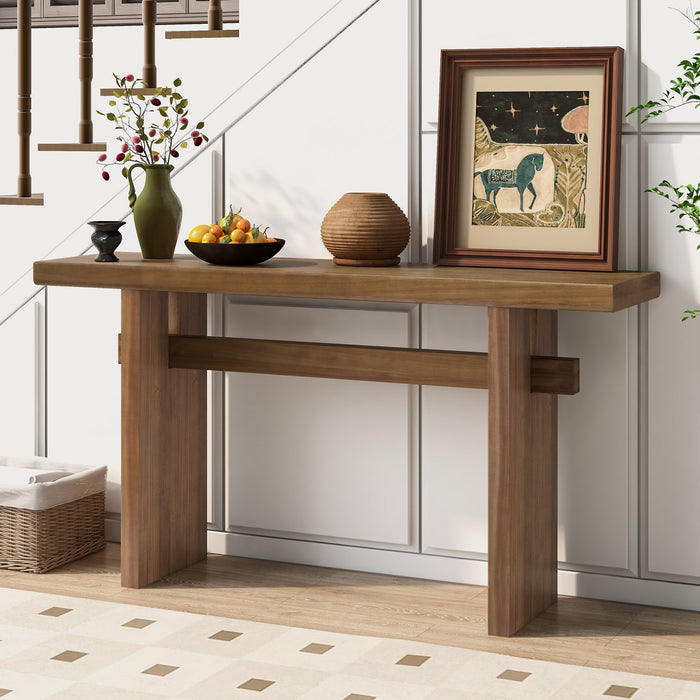 Console de style maison de campagne Emma 150 cm pour entrée - brun antique