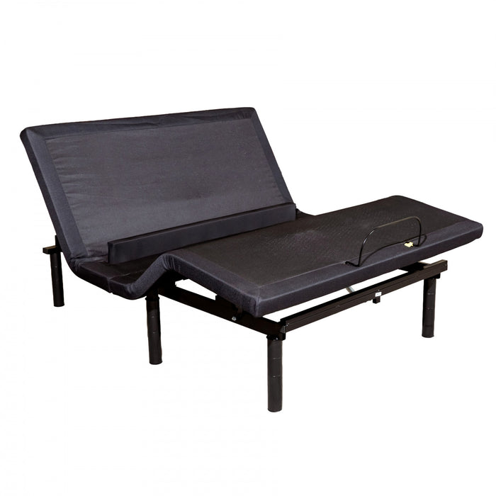 Base de lit ajustable a massage Everly avec ports USB et telecommande sans fil - Tres grand