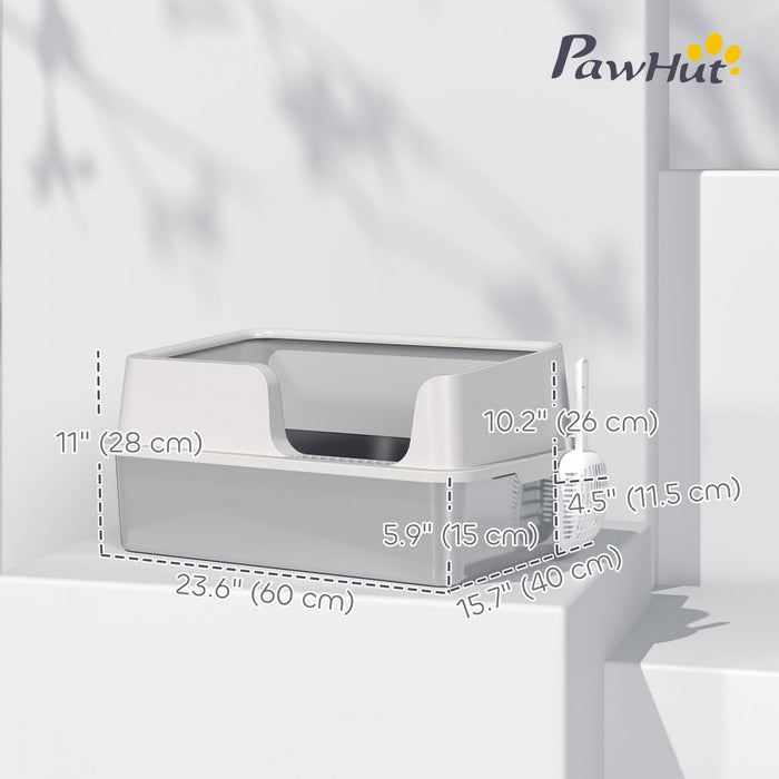 Stainless Steel Cat Litter Box With Scoop